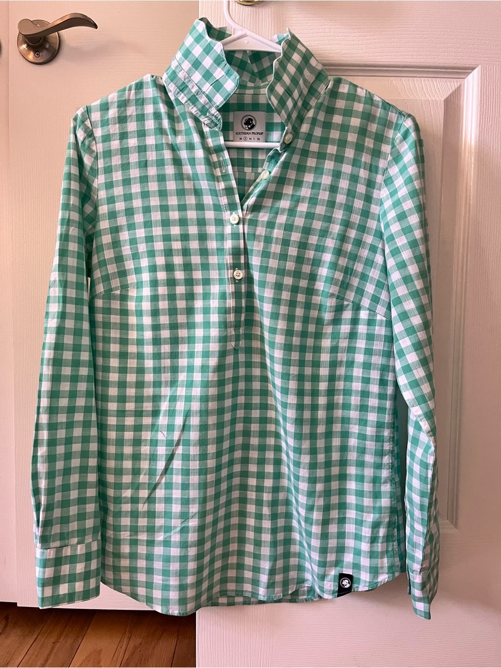 Southern Proper Green Gingham Button Down Shirt – Size Small